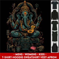 Ganesha Hindu God Ganapati Elephant Mens Womens Kids Unisex