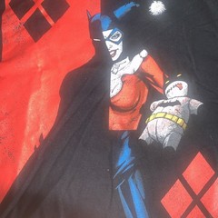 NEW DC Comics Universe Batman Harley Quinn Animated Series Black Red Shirt Sz XL