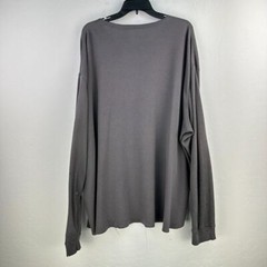 Waffle Knit Eagle Animal Print Tshirt Mens Gray Black Long Sleeve Tee Grunge