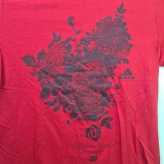 🚨Adidas Rose B/R Flor Red T-Shirt Men Amplifier Tee Graphic Short Sleeve Size M