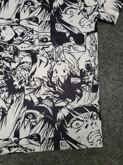 Fresh Prints Of Tokyo Drill Clothing Co. Shirt Mens Small White Black Print Tee
