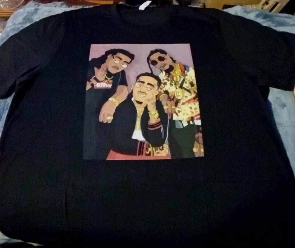 Migos Rap Tee T Shirt Animated Style Men’s Size 2XL Black EXCELLENT CONDITION
