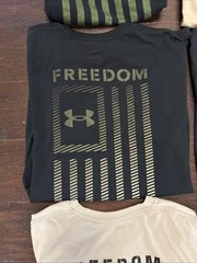 Under Armour Freedom TShirt Lot Of 6 Mens Sz M Desert Sand Black America USA