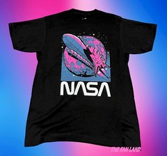 New NASA Space Explore Black Vintage Throwback Classic Mens T-Shirt