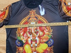 Lord Ganesh Shri Ganesha Hindu Chakra Men Women Unisex T-shirt XL polyester USA
