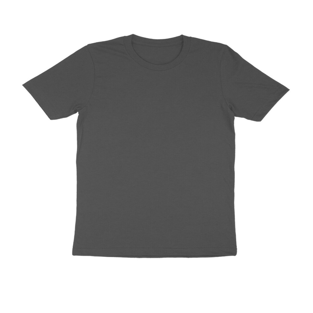 Round Neck Charcoal Grey Color Mix Size Half Sleeve Casual Wear T shirt For Men