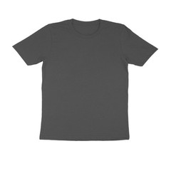 Round Neck Charcoal Grey Color Mix Size Half Sleeve Casual Wear T shirt For Men