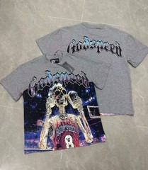 Mens NEW Godspeed Skeleton Basketball player trophy print Short sleeved T-shirt