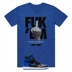 Shirt to Match Air Jordan Retro 1 High OG Royal Blue – AJ1 Sneaker Matching Tee