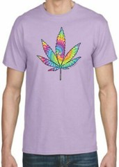 Adult DryBlend® T-Shirt – ( TIE DYED LEAF – PRIDE / WEED / 420)