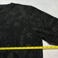 Vintage AND1 Long Sleeve Thermal Shirt Mens L Black AOP Basketball Graphic Y2K