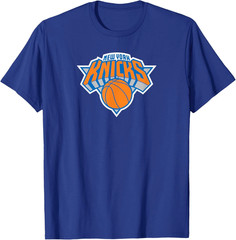 New York Basketball Fan Royal Blue T-Shirt Logo Graphic Tee Apparel