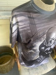 Men’s Batman Stretch T-Shirt Black Sz XLarge DC Comics Batman Full Print Graphic