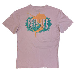 NWT Men’s REEL LIFE Winsome Orchid Tee Large