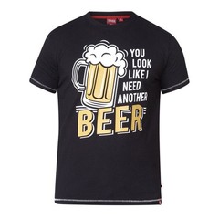 D555 Men’s Large Graphic Jersey Short Sleeve T-shirt with Round Neck
