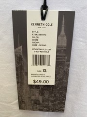 NEW Kenneth Cole Men’s XL White Core Edit V-neck Short Sleeve T-Shirt
