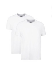 Hanes White T-Shirts Undershirts Men’s Crew Neck Cool Wicking 2-Pack Size Large