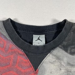 Vintage Michael Jordan Shirt Mens XL Black Shoe Sole Jumpman All Over Nike Y2K