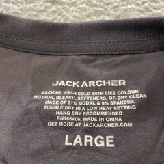 Jack Archer Anytime Tee Shirt Mens Large Gray Curved Hem Modal Performance