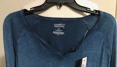 NWT MEN CREMIEUX ( XXL) LONG SLEEVE NOTCH NECK COTTTON TITAN BLUE DENIM SHIRT