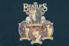 Rare VTG PRINCE The Beatles John Paul George Ringo Iron On T Shirt 70s 80s 2XL