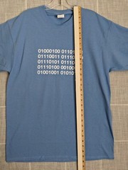 Binary Number Code Shirt Mens Large Blue 0100100 Short Sleeve Tee Y2K Unbranded