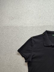 Lauren Ralph Lauren Men Polo Shirt XL Black Short Sleeve Crest Logo Button Front