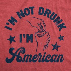 Mens Im Not Im American T Shirt Funny Sarcastic Fourth Of July Party