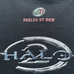 Vintage 2004 Halo 2 Fuel By Mountain Dew Xbox Bungie Promo Video Game Tee 2000s