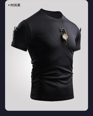 Men’s Multi Pocket Quick Drying High Elasticity Lightweight Tactical T-Shirt