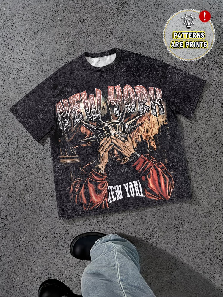 3D Men’S Summer Short Sleeve Print T-Shirt [Print Design – Not Textured]