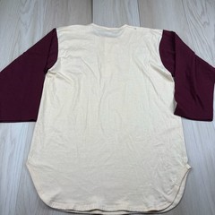 Vintage Champion Dom Savio Athletics Mens Ivory Red Henley Neck T-Shirt Size XL