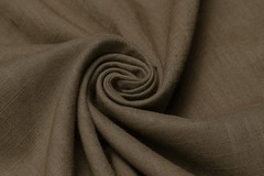 Men’s Cotton Hemp Long Sleeve Casual Beach Henley Shirt(BROWN,XL)