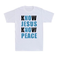 No Jesus No Peace Shirt Funny Christian Faith Religious Vintage Men’s T-Shirt