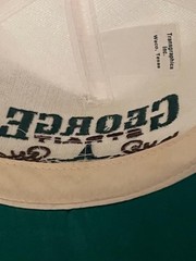 RARE Vintage George Strait Forest Green & Maroon Lettering w/Leather Bill