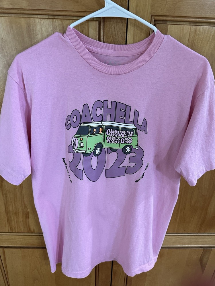 Crenshaw Skate Club Shirt Coachella 2023 S M 38” Pink T Shirt READ!
