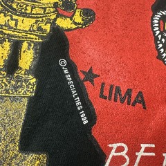 VTG 90s Lima Peru Marines T Shirt SZ XL Grunge Single Stitch Black