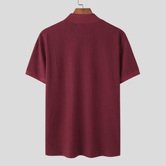 Men Mock Turtleneck Pullover T-Shirt Tops Knitted-Sweater Slim Fit Tops Tee