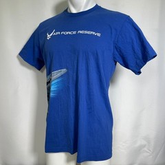 Air Force Reserve Jet Fighter Military Royal Blue T-Shirt Men’s LARGE