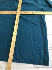 Lands’ End Henley Shirt Mens Large Green Super-T Tagless Cotton Tee Casual