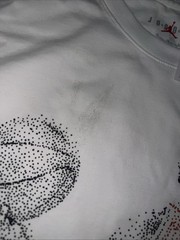 Nike Jordan Dot Graphic Jumpman Men’s White T-Shirt Sz XL FZ1936-100 Bred