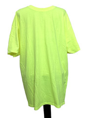 ATHLETIC WORKS Breathable Acid Yellow Short Sleeve Crew Neck T-Shirt Sz XL*