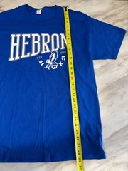 Fruit Of The Loom Short-sleeve Mens Graphic Print Casual T-shirt Sz L Ultra Blue