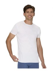6-Pack HANES Men’s Size L Cotton Stretch T-Shirts Crewneck Undershirts – White