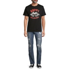 Way to Celebrate Men’s Size 2XL (50-52) “Hoppy Halloween” Graphic T-Shirt Black