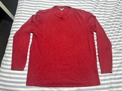 Seasalt Cornwall Allet Organic Cotton Long Sleeve T-Shirt – Red – Size L