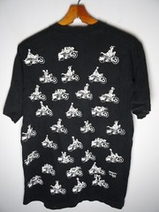 Vintage Fashion Victim T Shirt Large 90s AOP Sex Motorcycle Humor Tee