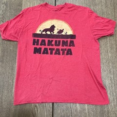 Disney The Lion King Hakuna Matata Simba Timon Pumba Graphic T Shirt XL
