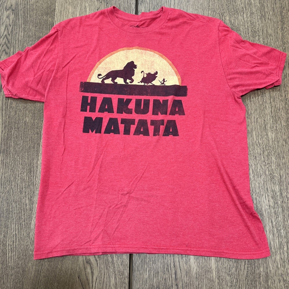Disney The Lion King Hakuna Matata Simba Timon Pumba Graphic T Shirt XL