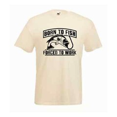 Fishing Forced To Work Fish Humour Novelty T Shirt Various Colours And Sizes